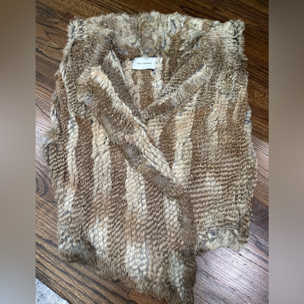 Yves Salomon rabbit vest